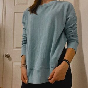 cute blue crew neck